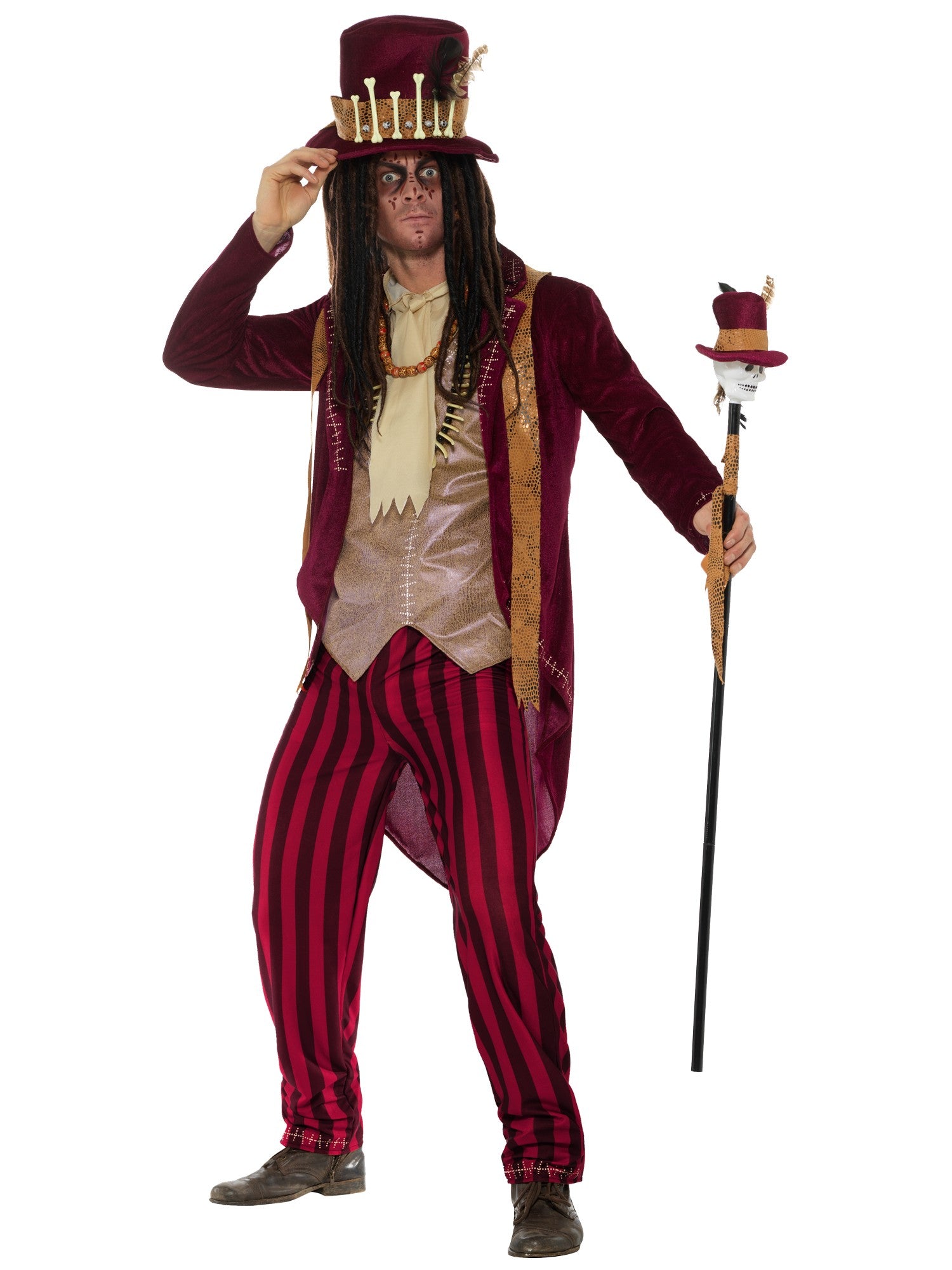 smiffys-fever-voodoo-hexendoktor-kost-m-damen-rot-m image 4