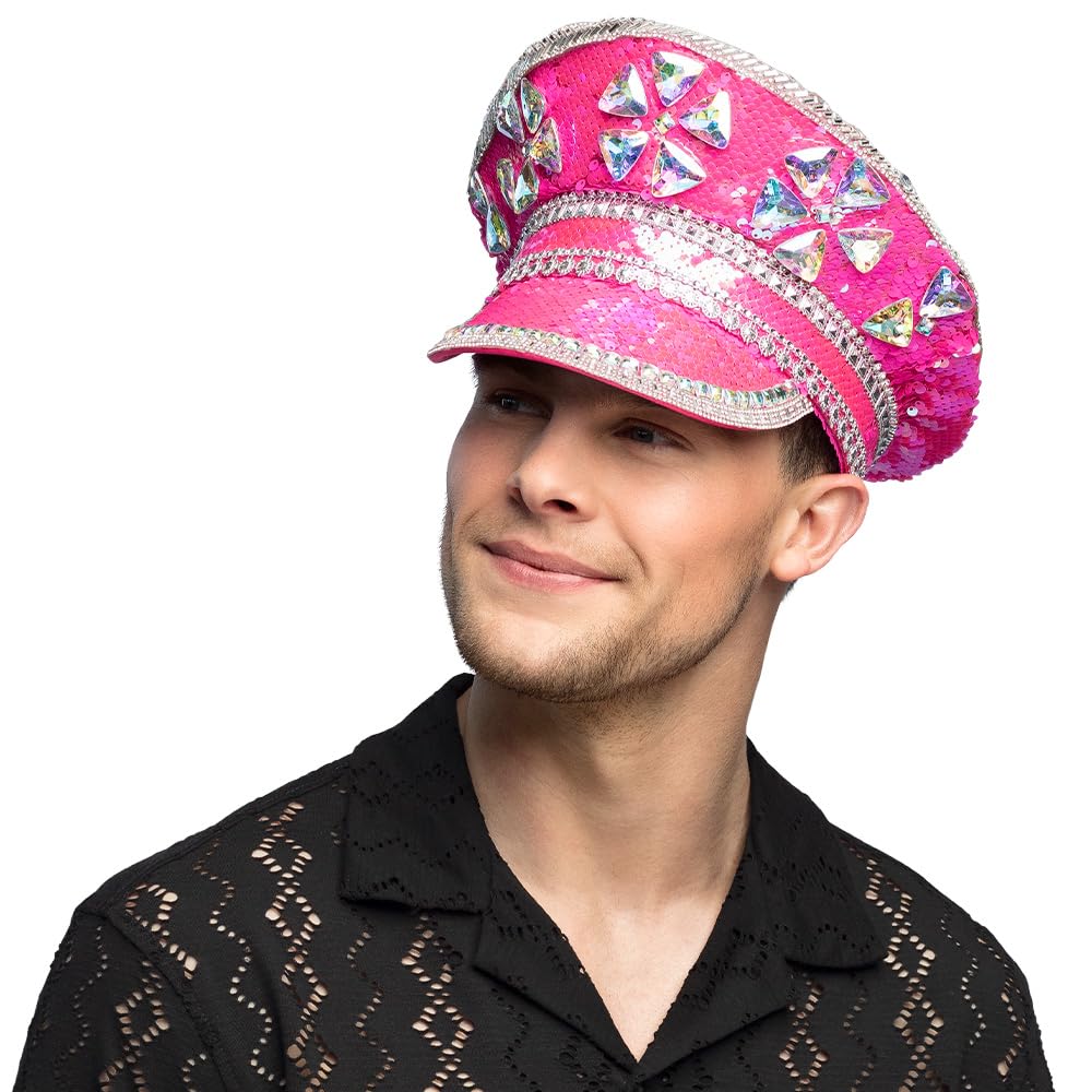 boland-33035-burning-man-schirmm-tze-cap-pink-pailletten image 3