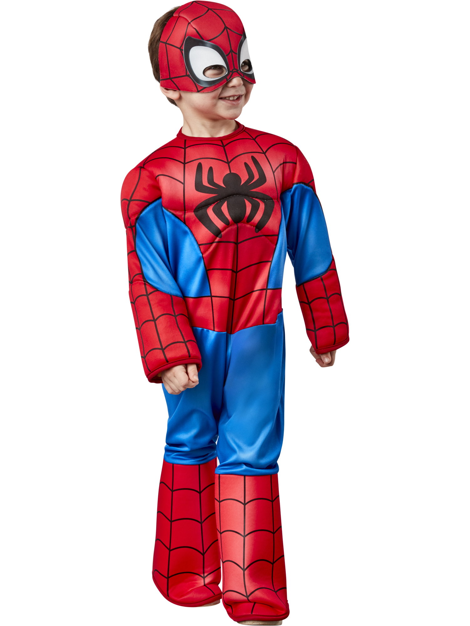 rubies-spidey-preschool-kost-m-kinder-luxe-rot-blau image 3