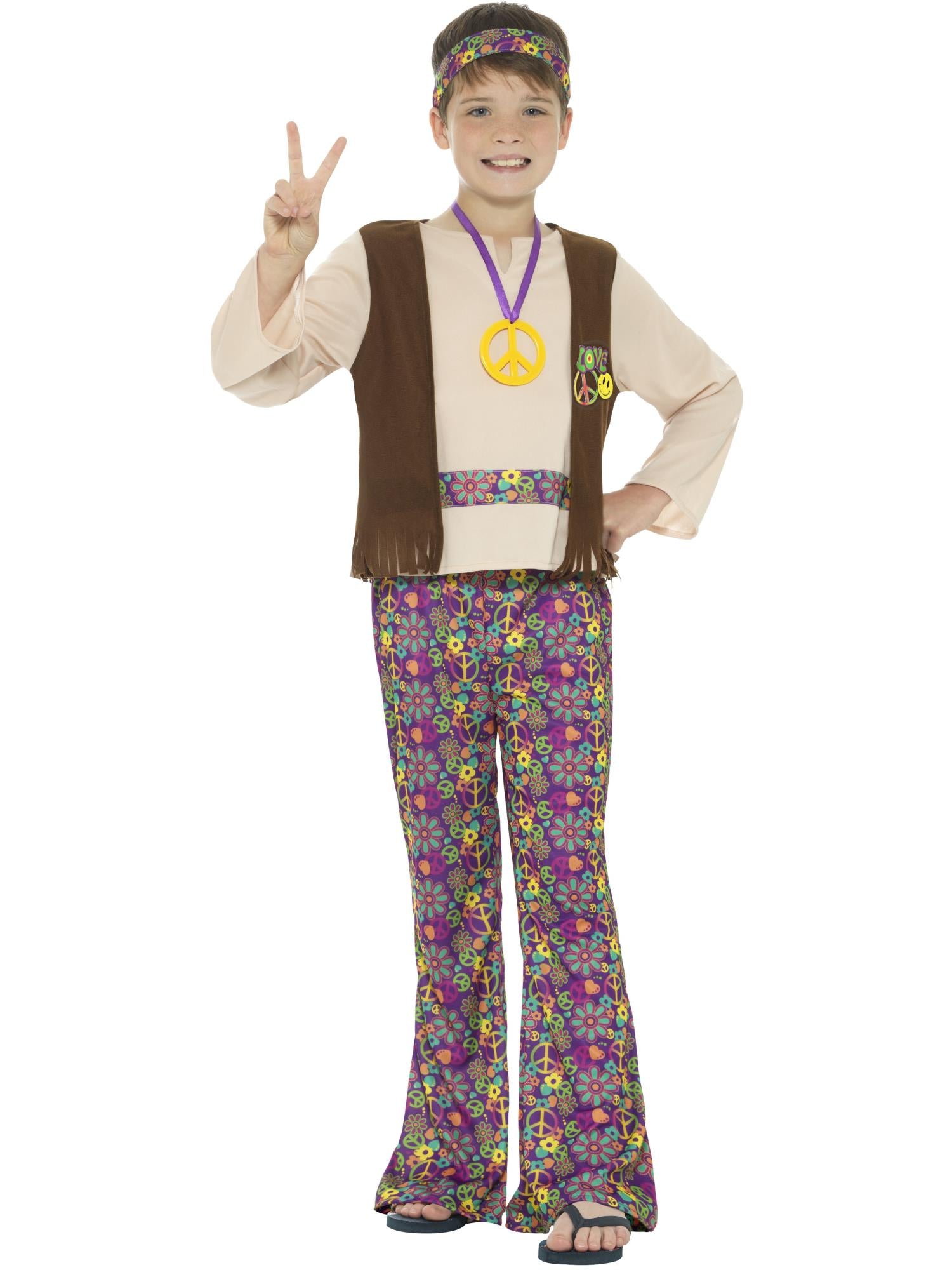 smiffys-hippie-jungen-kost-m-bunt-m-7-9-jahre image 1