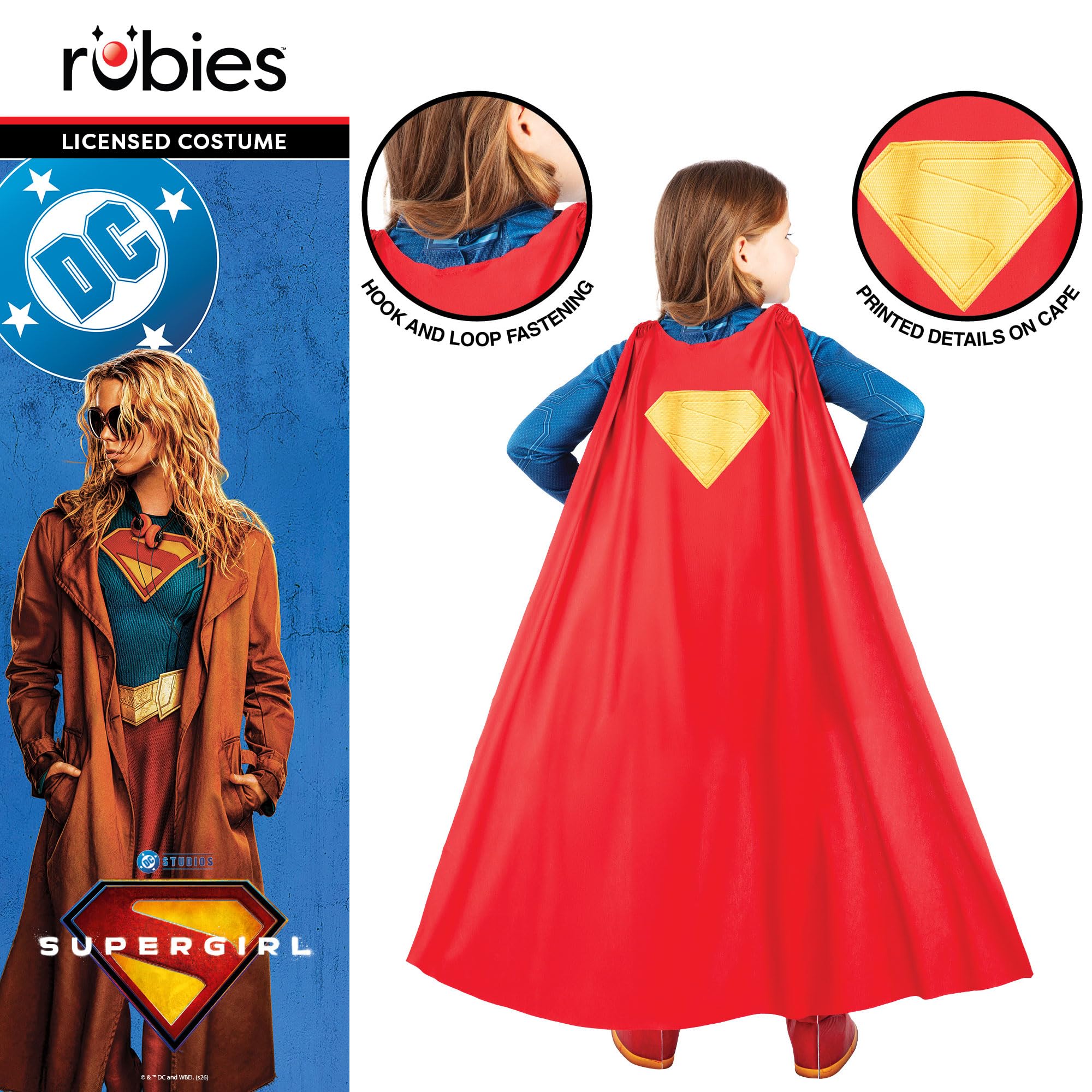 rubie-s-deluxe-supergirl-kost-m-kinder-5-6-jahre-deluxe image 2