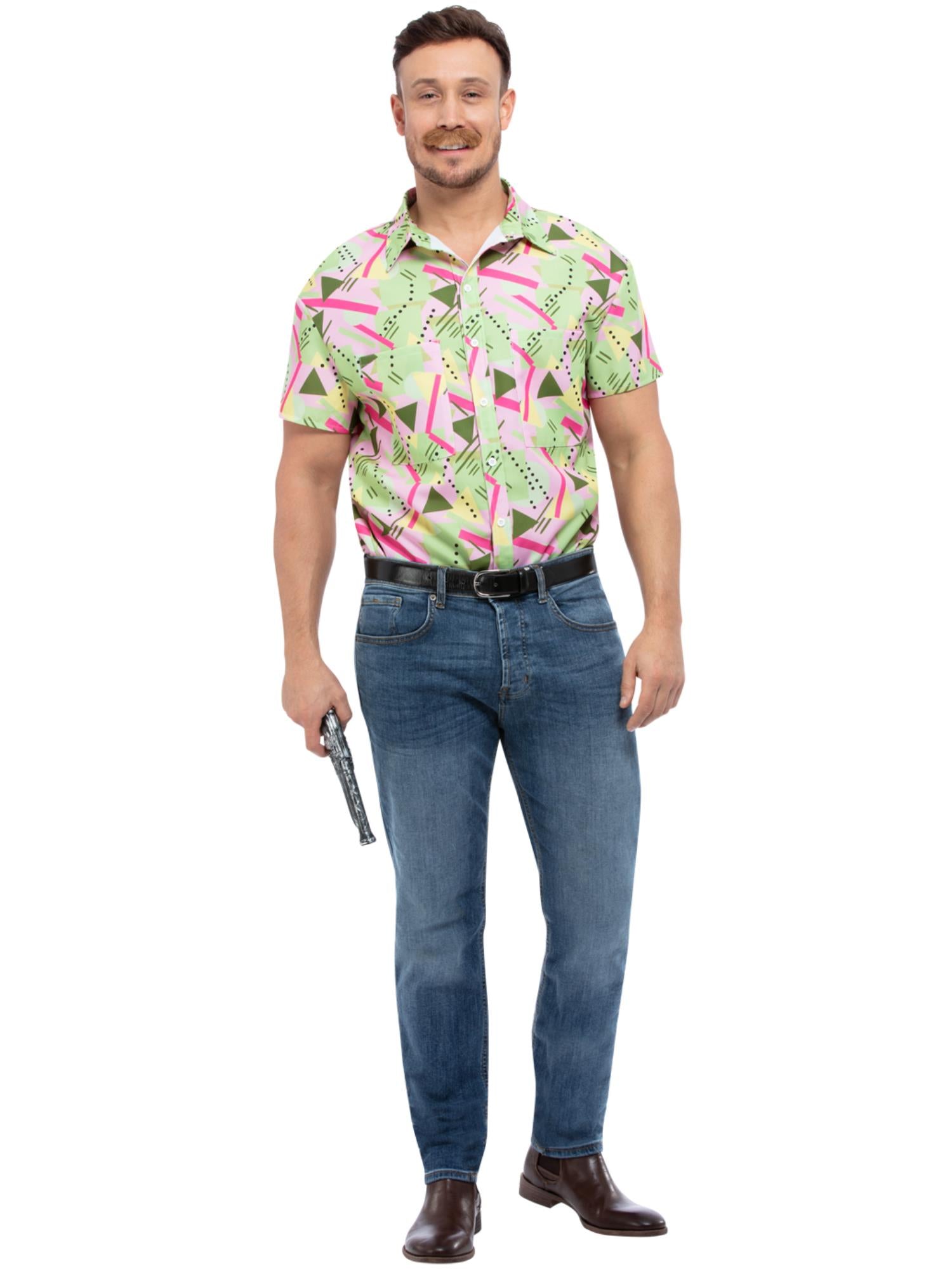smiffys-fever-80s-graphic-print-shirt-kost-mhemd-m image 1