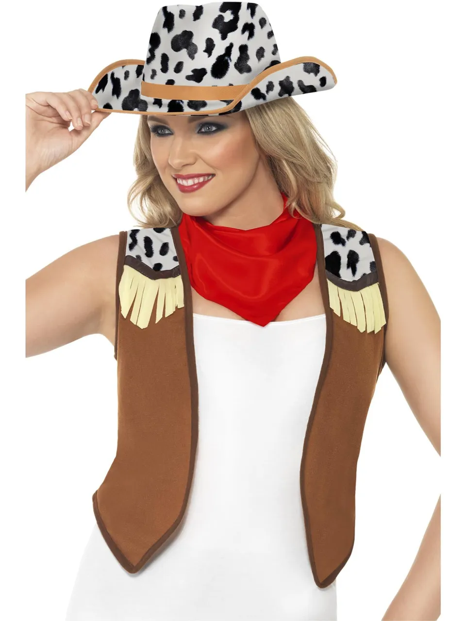 smiffys-fever-wild-west-kost-m-set-cowgirl-braun-gr-m-3-tlg image 1