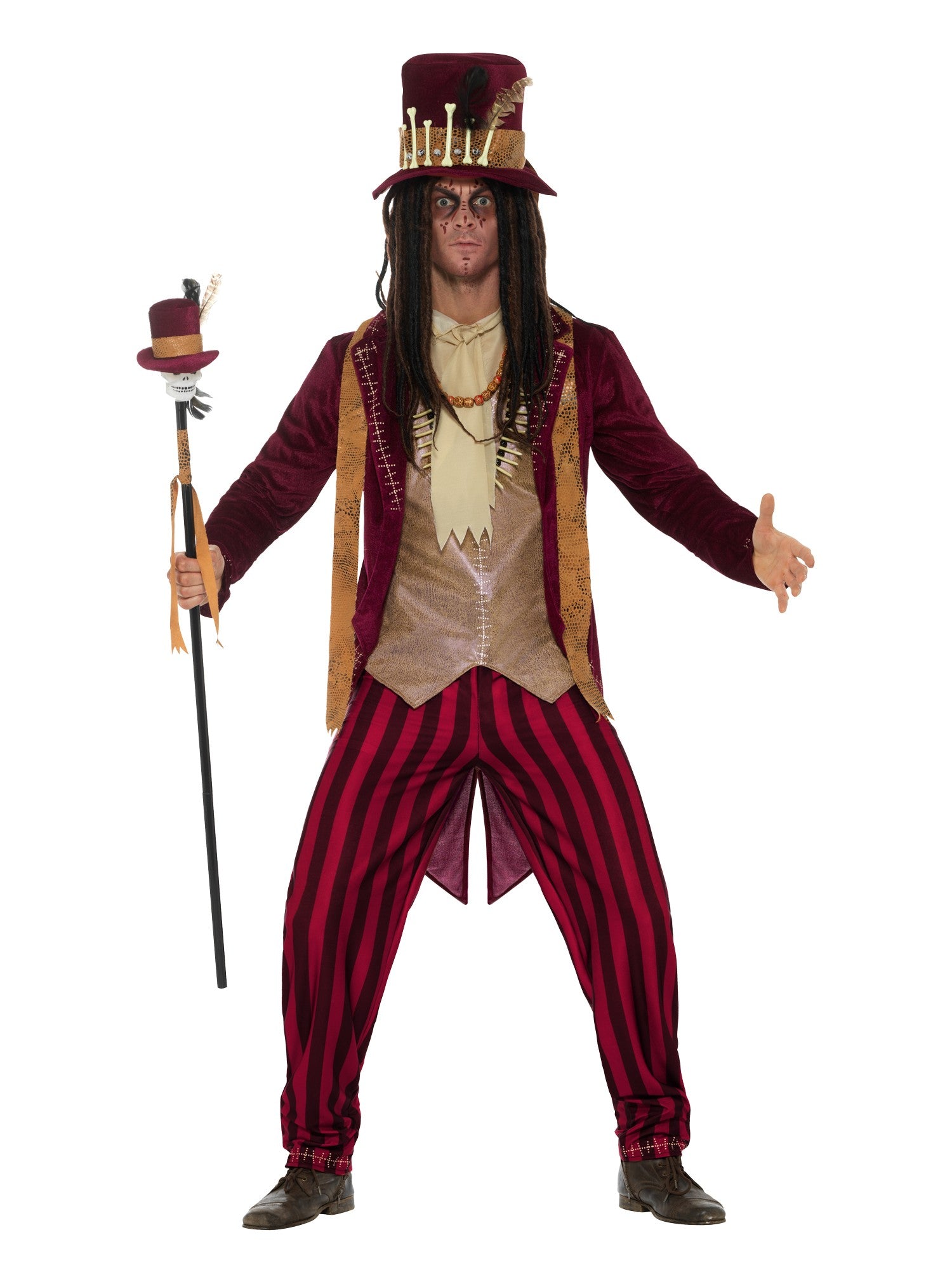 smiffys-fever-voodoo-hexendoktor-kost-m-damen-rot-m image 1