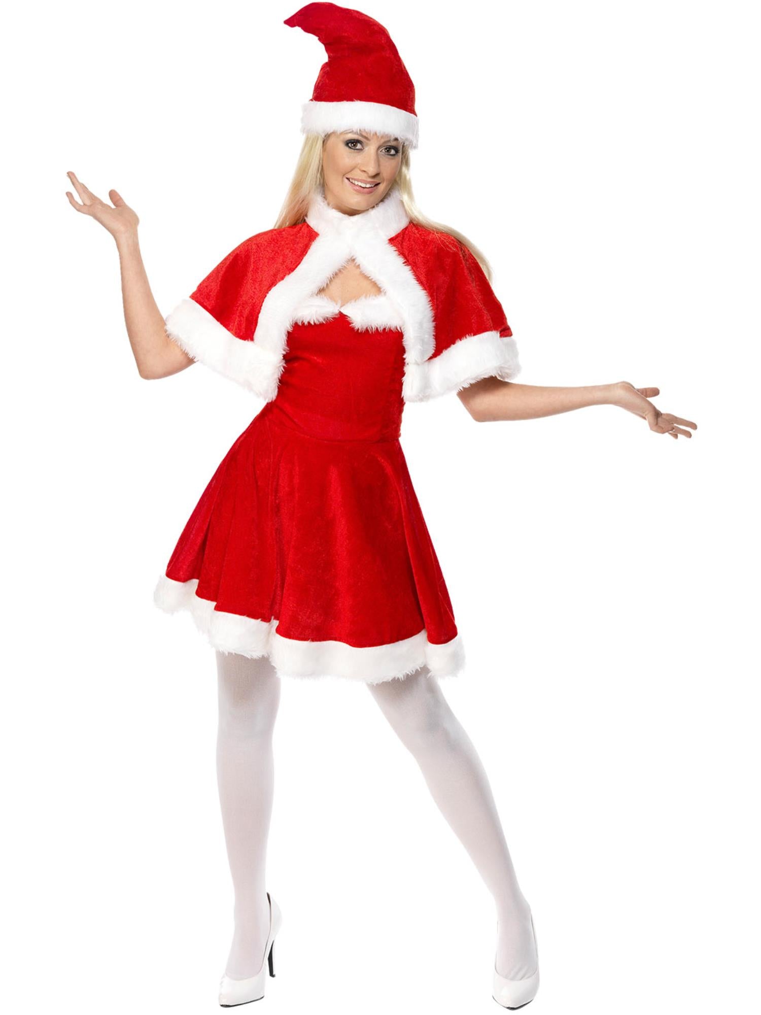 smiffys-fever-miss-santa-kost-m-rot-mit-cape-s-l image 4