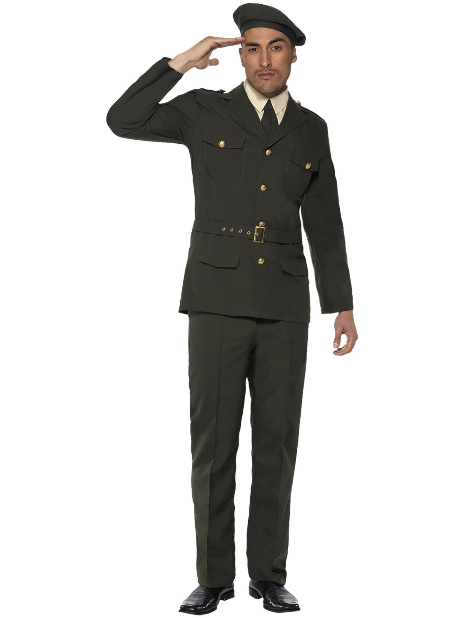 smiffys-fever-wartime-officer-kost-m-herren-gr-n-gr-m-38-40 image 4