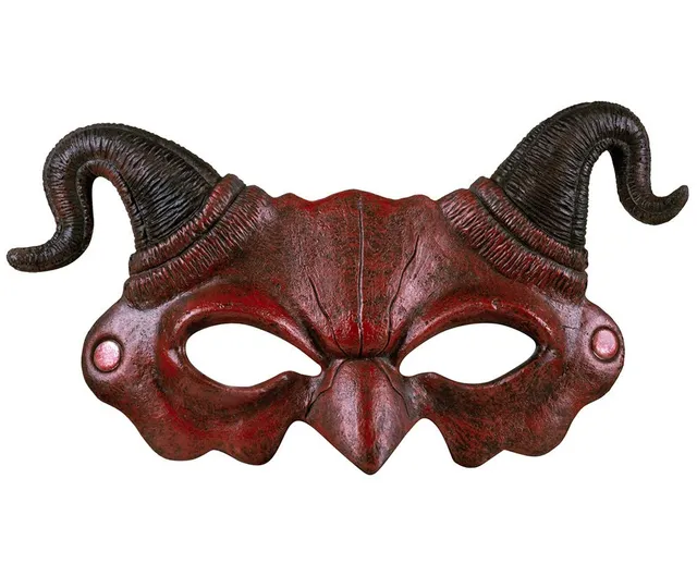 boland-72254-halbmaske-d-mon-rot-schaum-erwachsene image 1