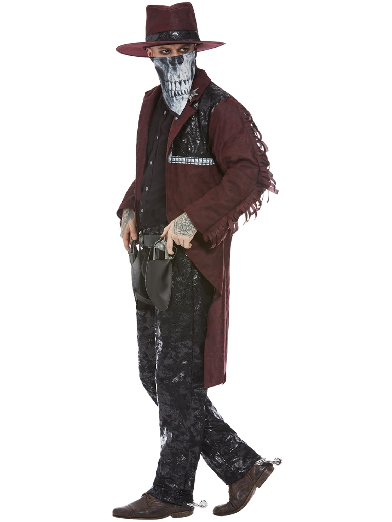 smiffys-fever-cowboy-kost-m-herren-burgunder-xl-5-tlg image 3