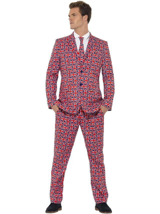 smiffys-stand-out-suits-union-jack-anzug-rot-mit-krawatte image 1