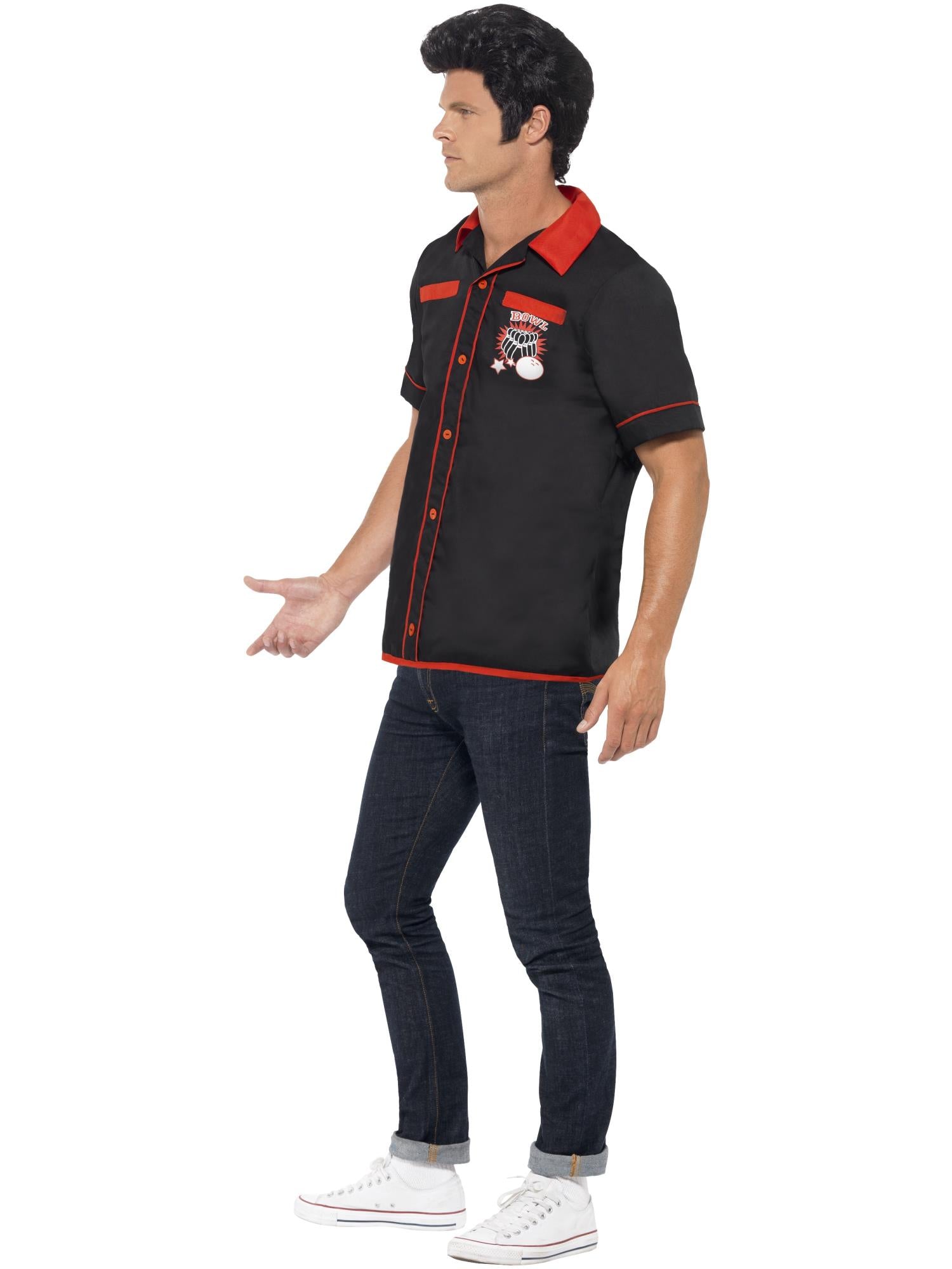 smiffys-fever-50s-bowling-shirt-herren-schwarz-gr-m image 3