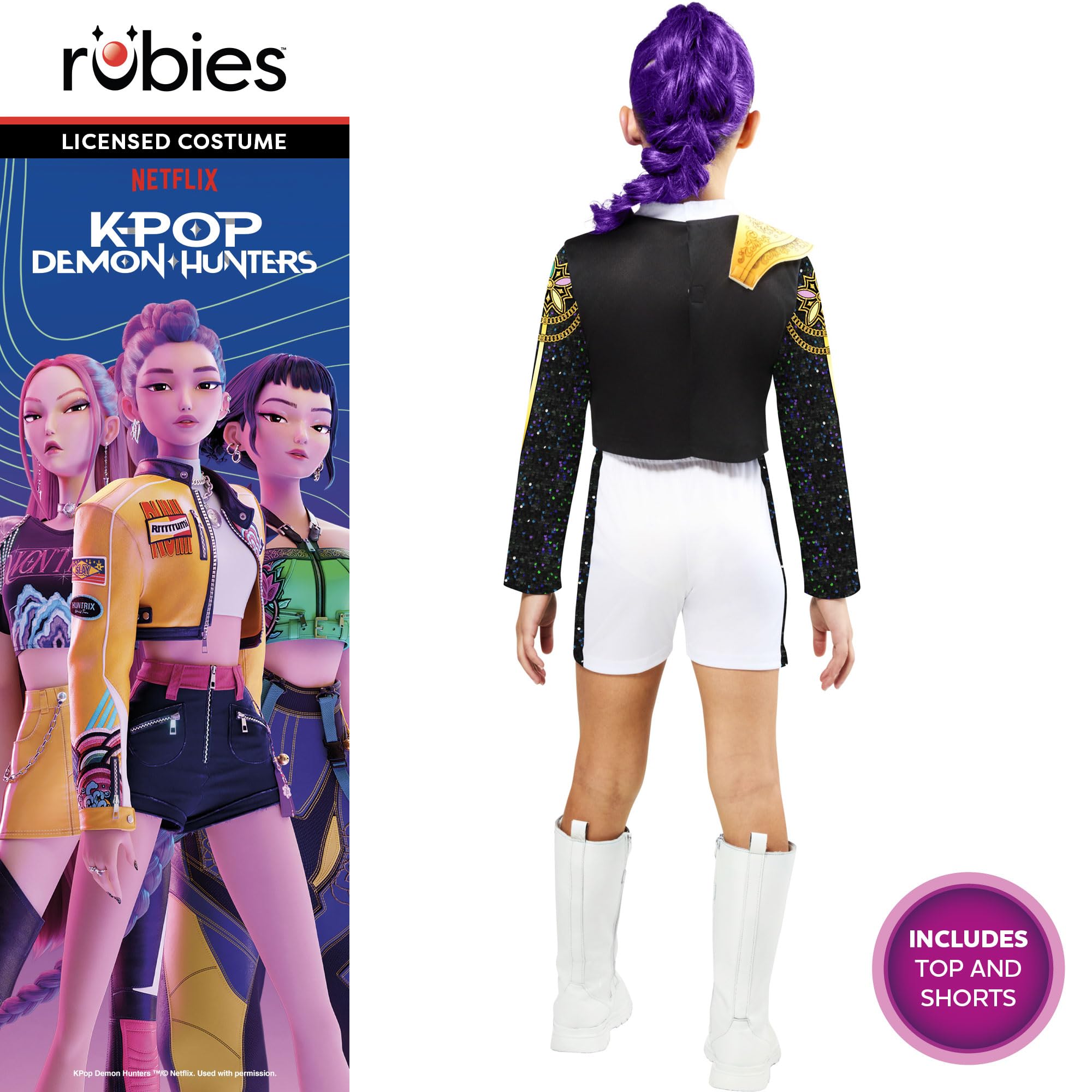 rubies-k-pop-demon-hunters-rumi-kost-m-7-8-jahre-gold image 2