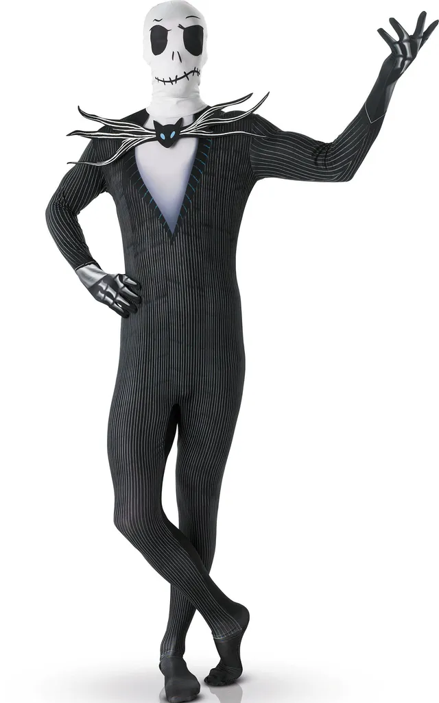 rubie-s-deluxe-jack-skellington-kost-m-schwarz-xl-2nd-skin image 1