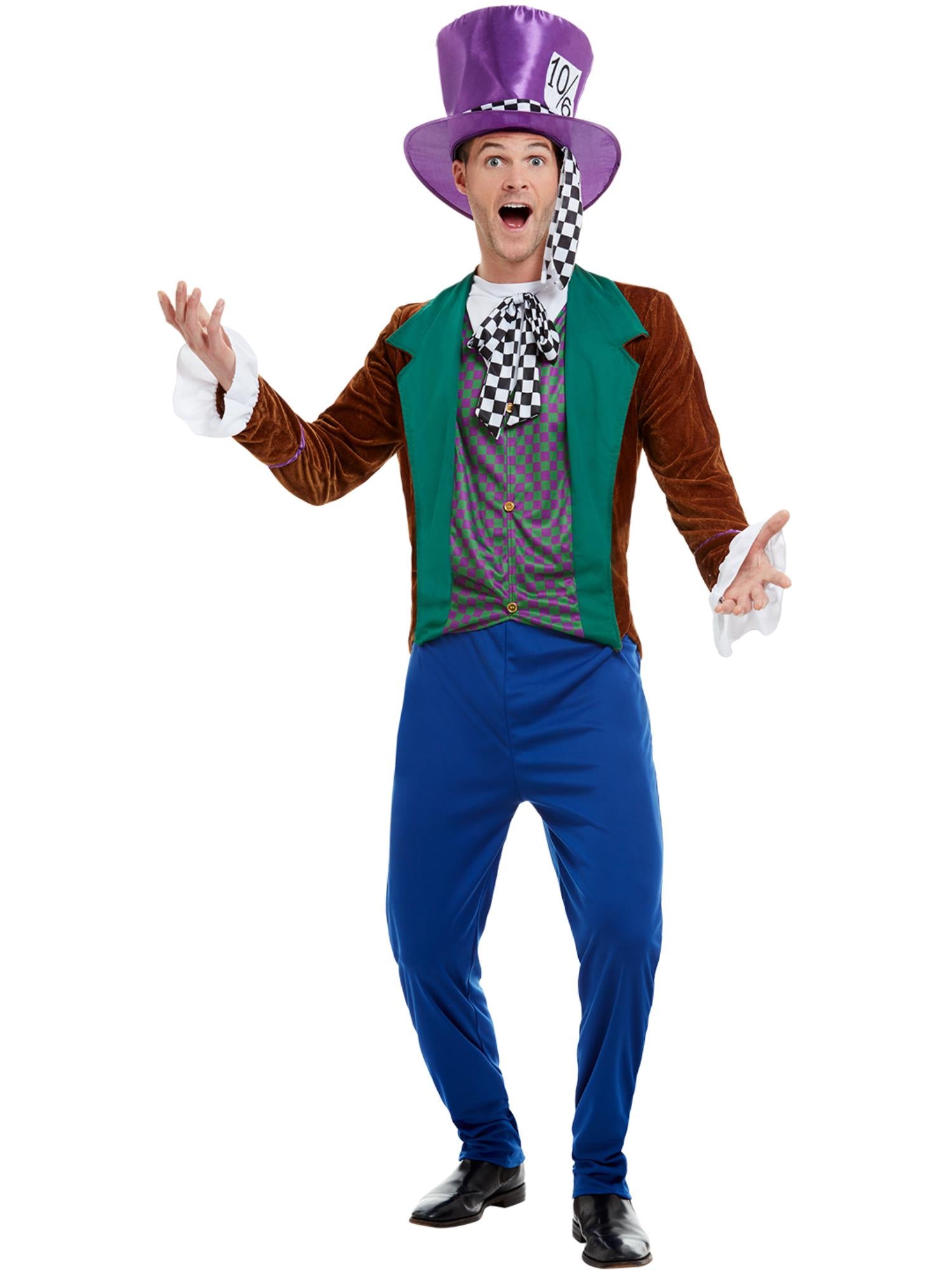 smiffys-fever-mad-hatter-kost-m-bunt-3tlg-herren-mit-hut image 4