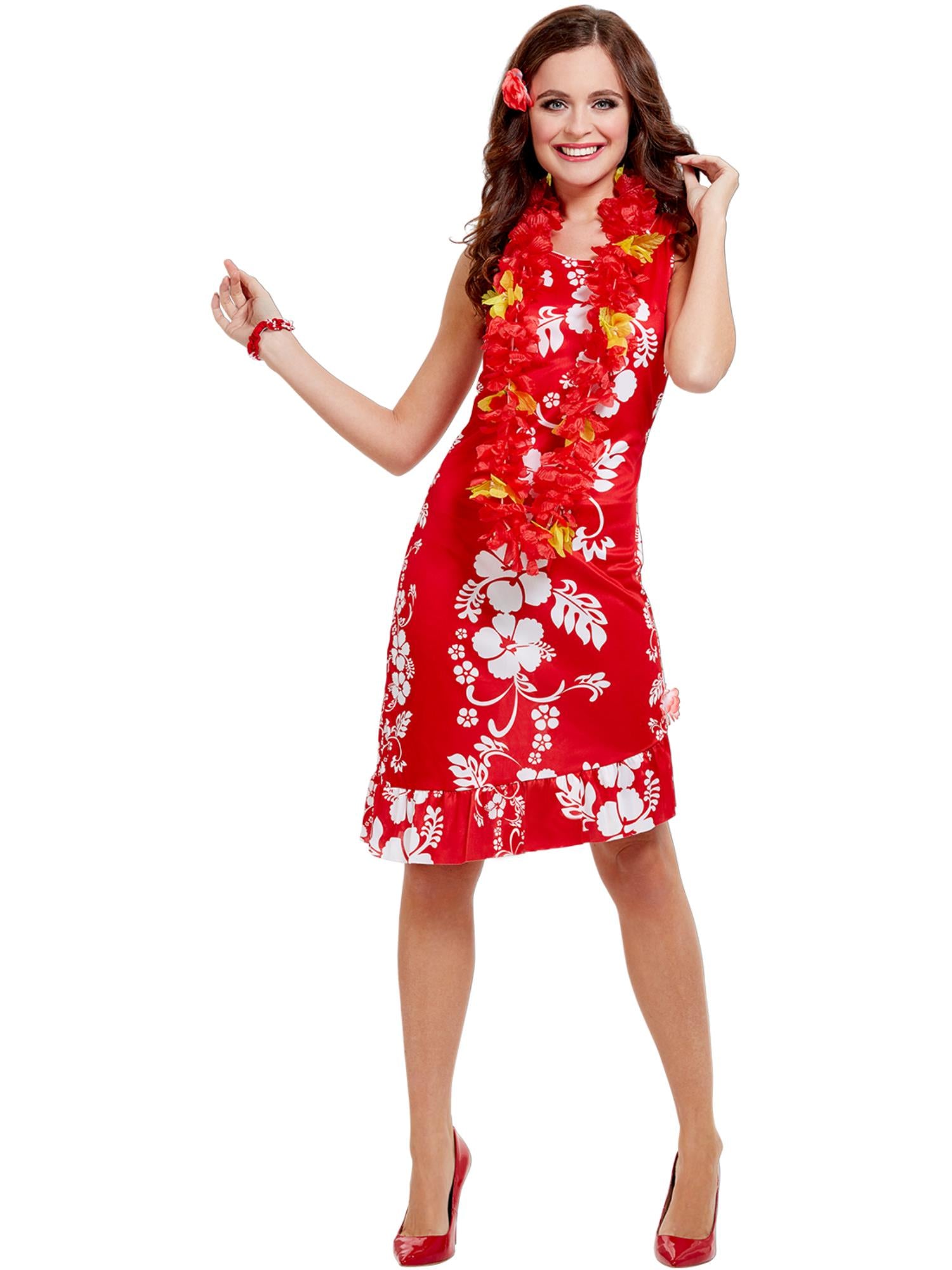 smiffys-fever-hawaiian-beauty-kost-m-rot-gr-m image 4