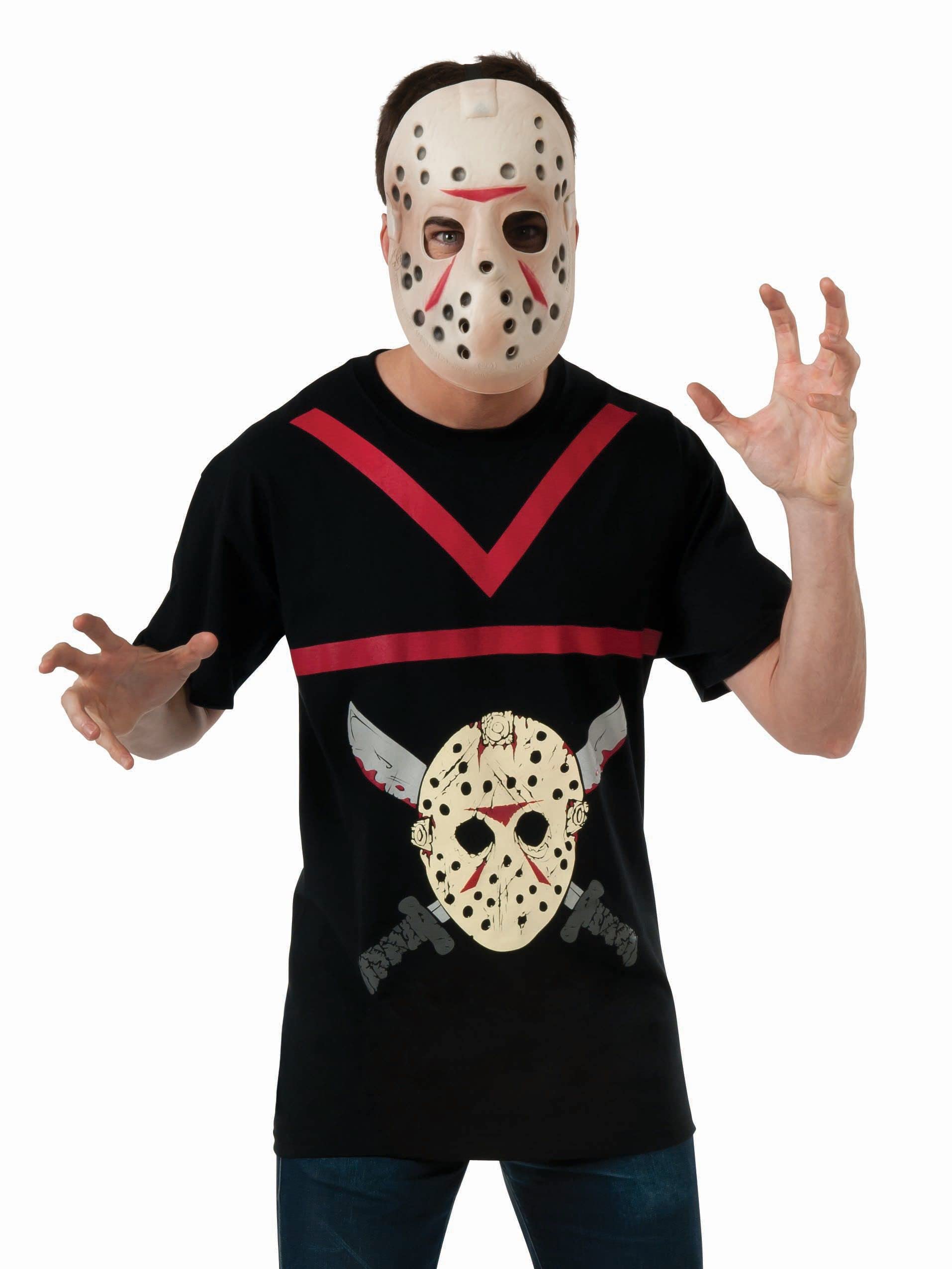 rubie-s-deluxe-jason-voorhees-t-shirt-maske-xl-horror image 1