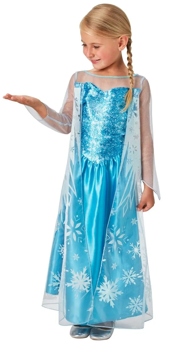 rubie-s-deluxe-3620976-elsa-frozen-kinderkleid-9-10-jahre-satin image 1