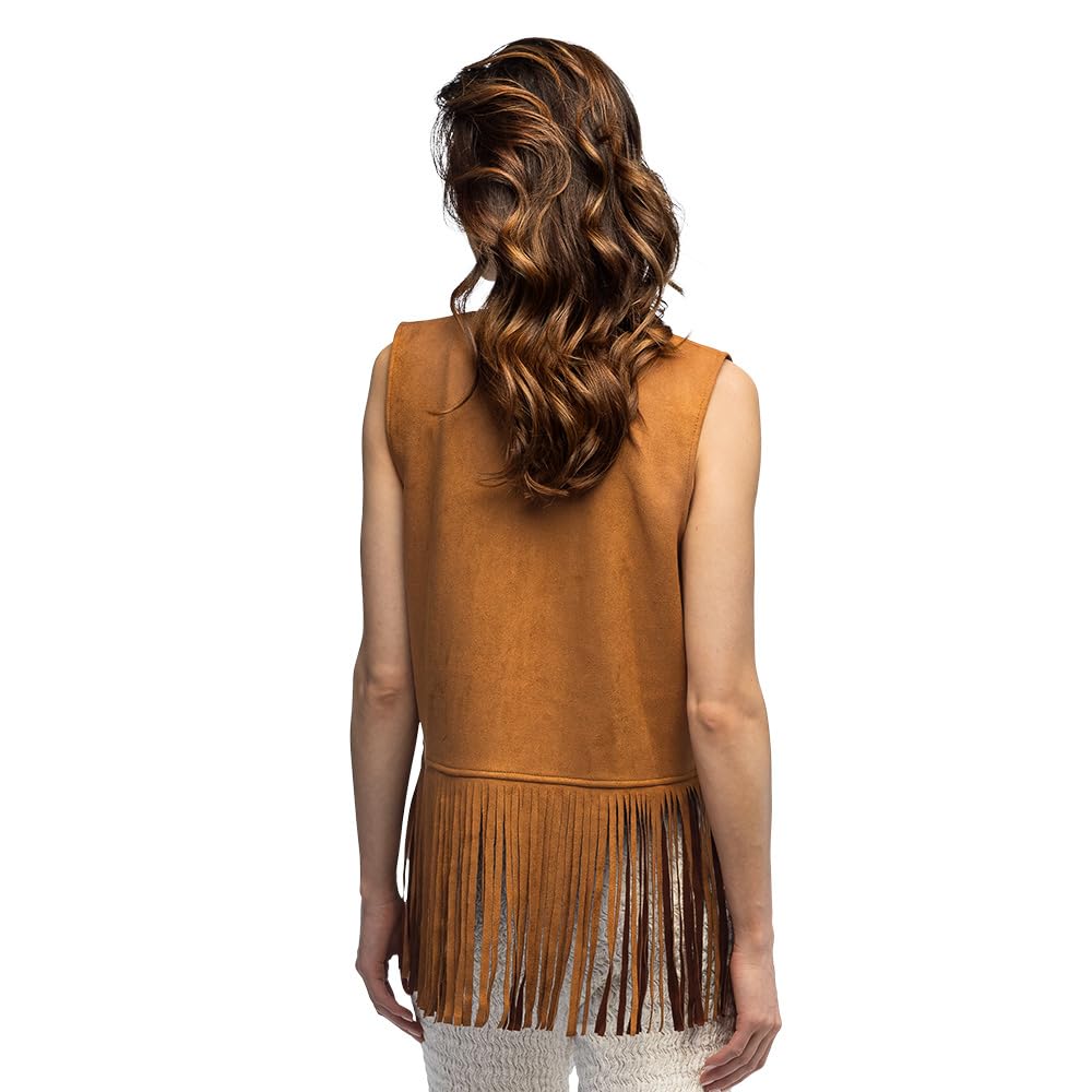 boland-44496-damen-fransen-weste-braun-hippie-kost-m image 3
