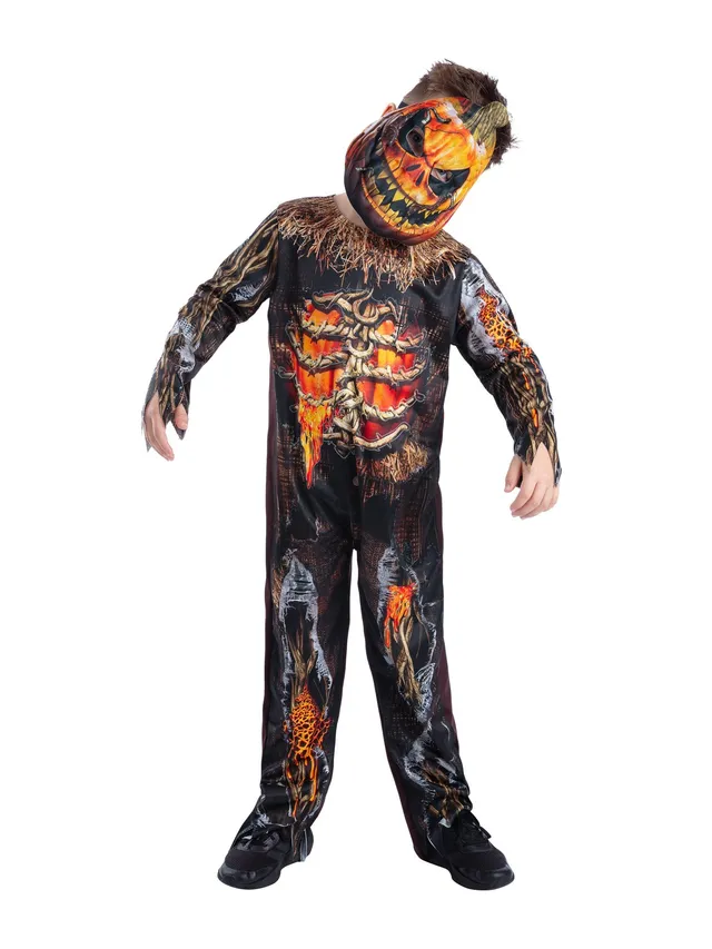 smiffys-fever-evil-pumpkin-kost-m-jungen-orange-mit-maske image 1
