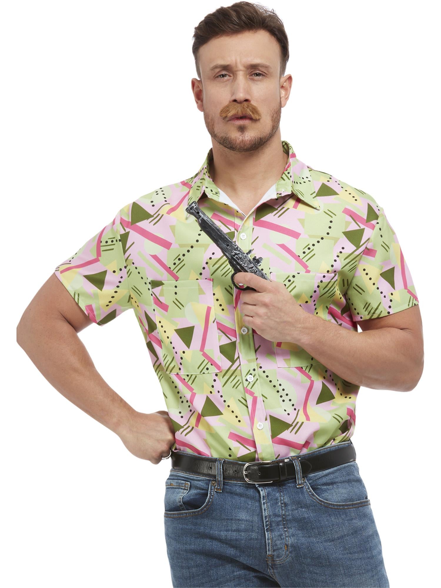smiffys-fever-80s-graphic-print-shirt-kost-mhemd-m image 2