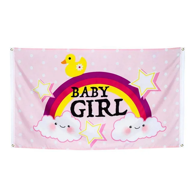 boland-53216-fahne-baby-girl-90x150-cm-rosa image 1