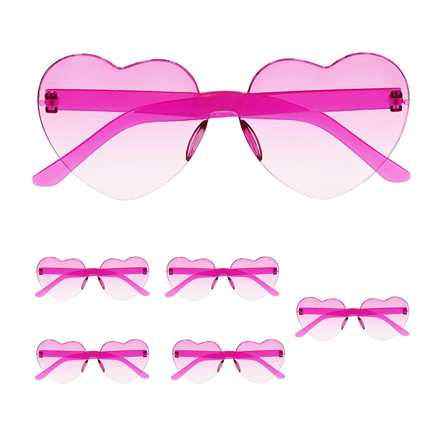 boland-love-peace-partybrille-6er-set-rot-hippie-fasching image 7