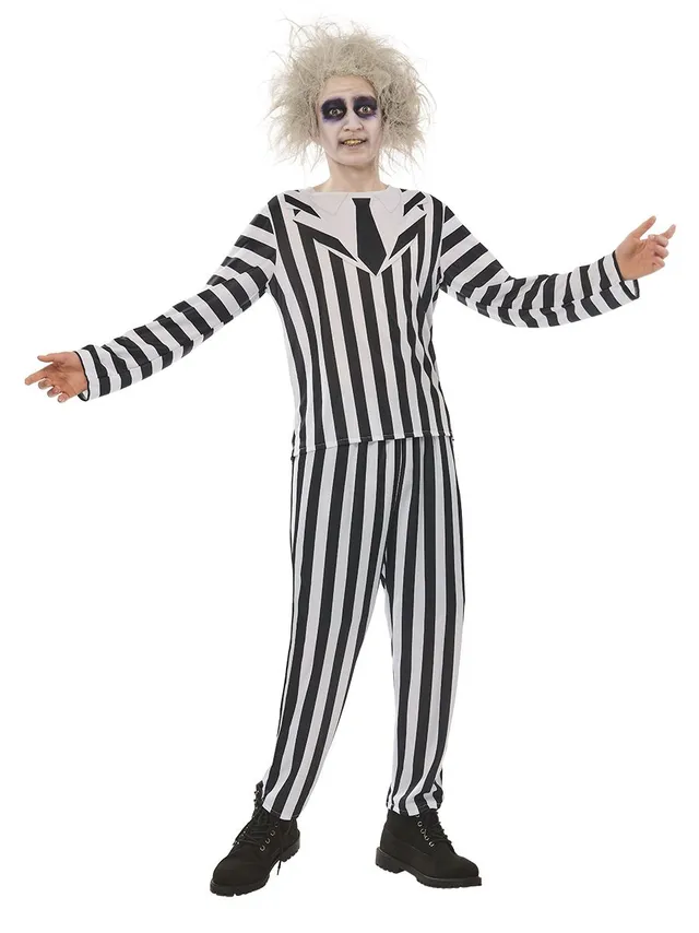 rubies-beetlejuice-kost-m-erwachsene-schwarz-wei-gestreift image 1