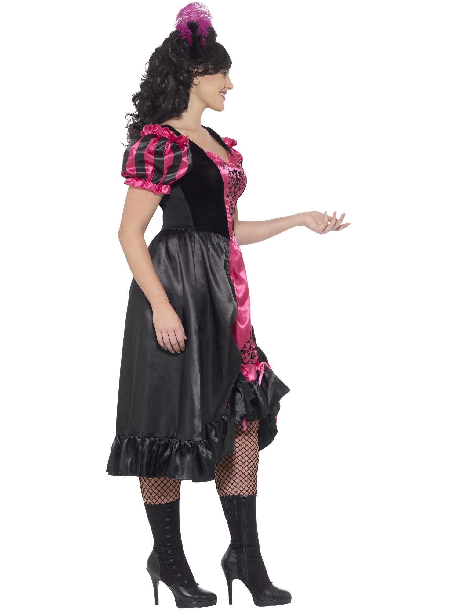 smiffys-fever-curves-saloon-kost-m-pink-schwarz-plus-kleid image 3