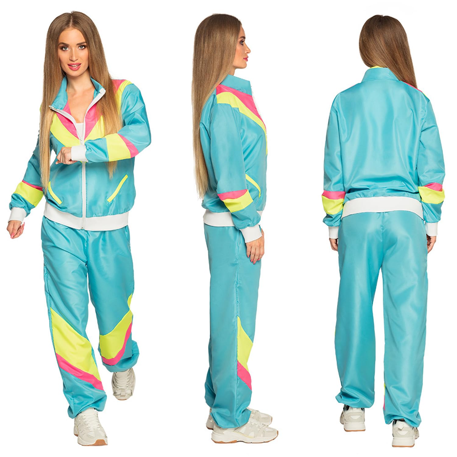boland-retro-trainingsanzug-80er-kost-m-gr-l-pink-gelb image 5