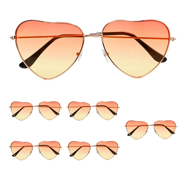 boland-groovy-love-partybrille-herz-orange-6-st-ck image 1