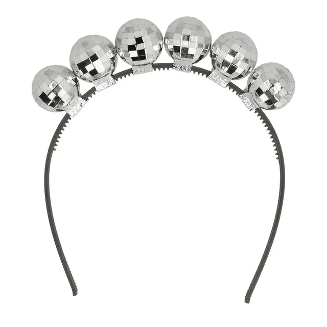 boland-headwear-disco-kugel-diadem-haarreif-silber image 1