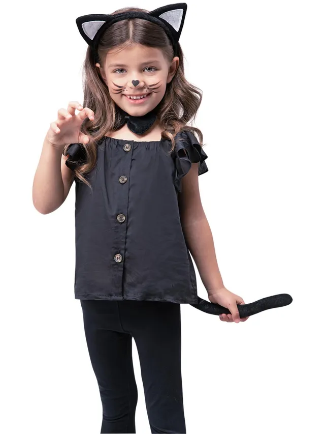 smiffys-fever-katze-kost-mset-kinder-schwarz-3-teilig image 1