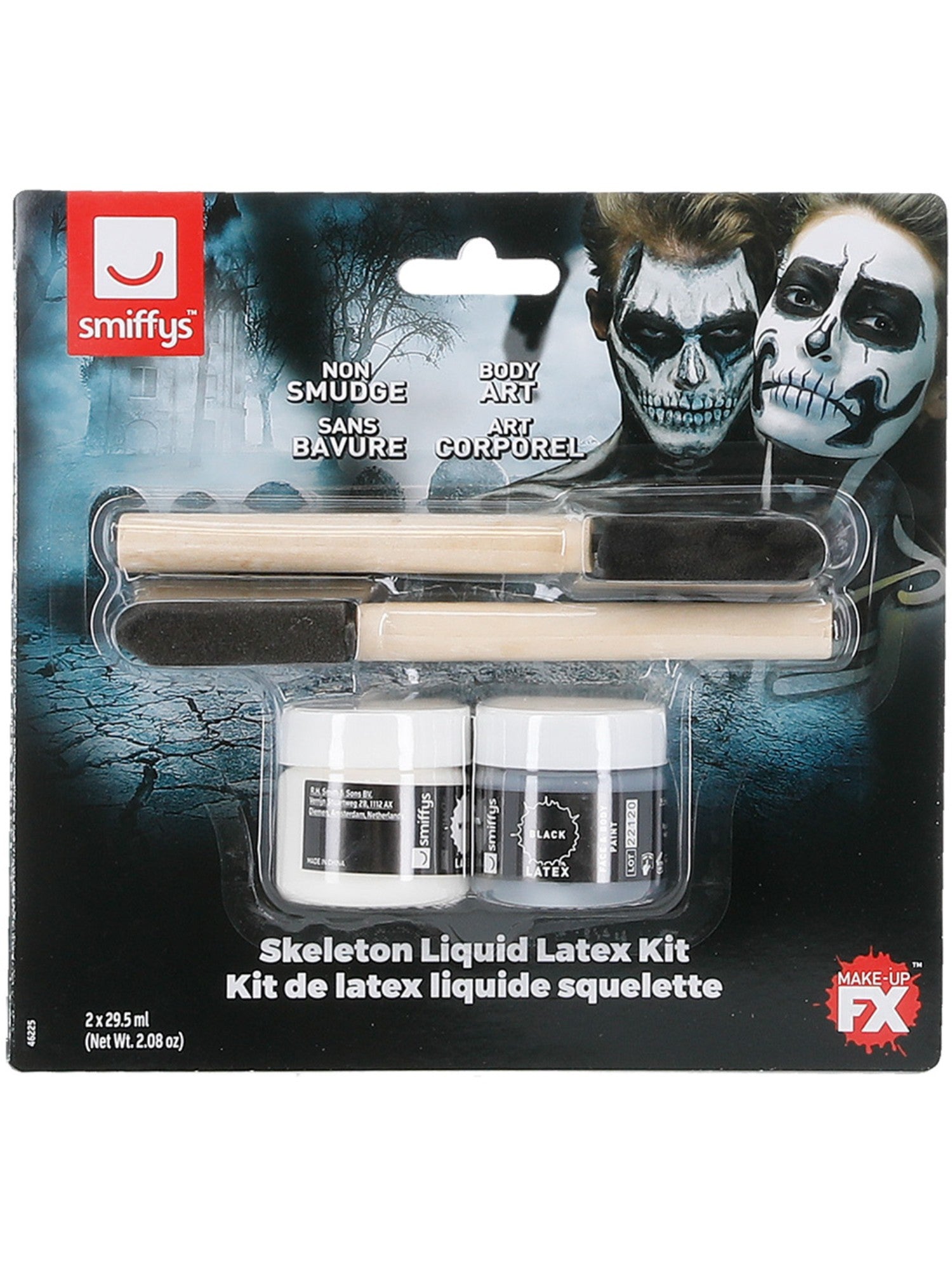 smiffys-makeup-fx-skeleton-liquid-latex-kit-schwarz-wei-schwamm image 8