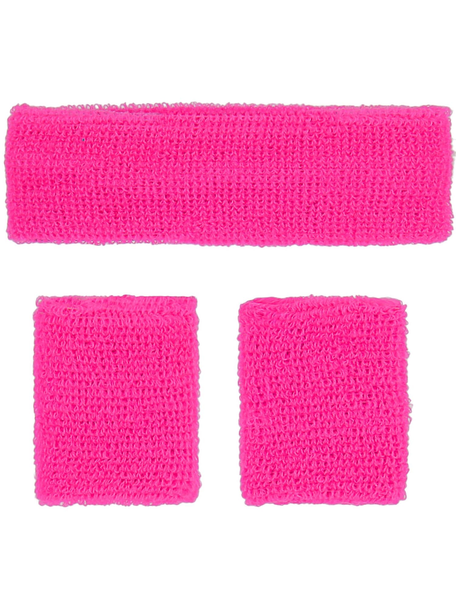smiffys-fever-80s-schwei-b-nder-set-neon-pink-3-tlg image 2