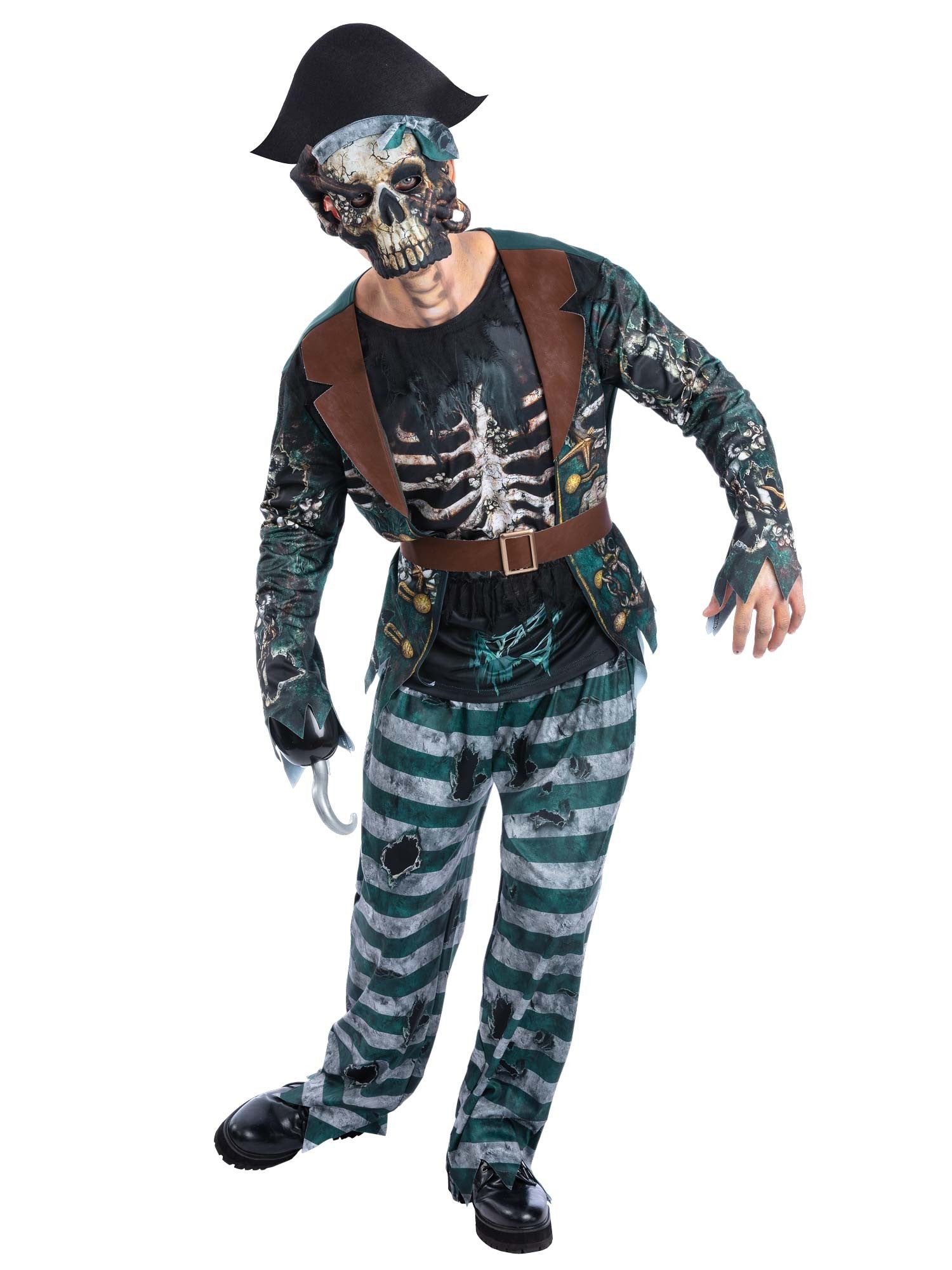 smiffys-fever-skeleton-pirate-kost-m-herren-l-5tlg image 4