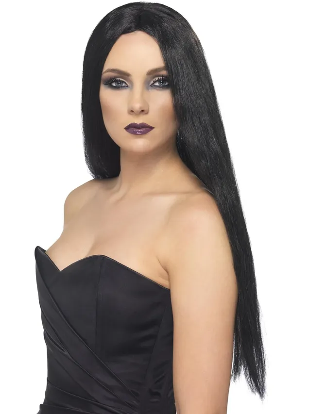 smiffys-fever-hexen-per-cke-lang-schwarz-damen-halloween image 1