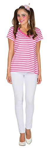 rubie-s-deluxe-13345-v-shirt-ringel-pink-wei-baumwolle image 3