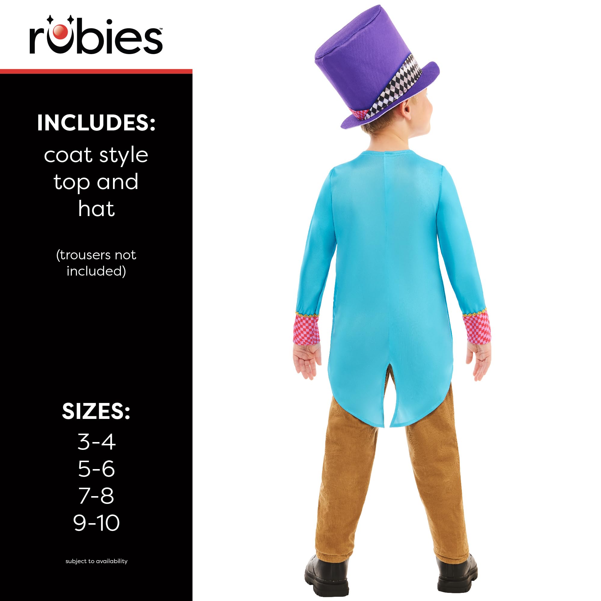 rubie-s-deluxe-verr-ckter-hutmacher-kinderkost-m-mad-hatter image 4