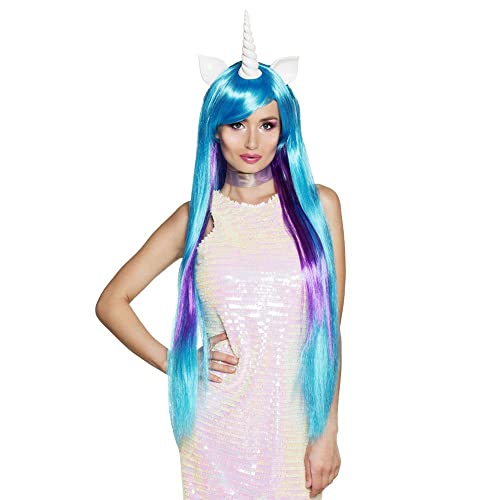 boland-wigs-per-cke-einhorn-horn-langhaar-blau-lila-pony image 3