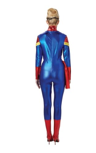 rubie-s-deluxe-captain-marvel-damenkost-m-xs-rot-blau image 6