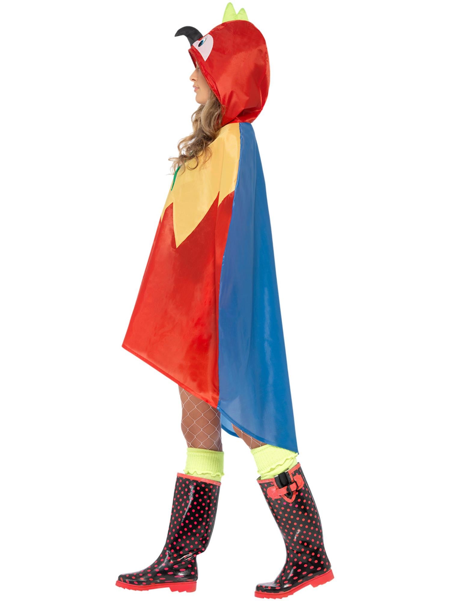 smiffys-fever-papagei-party-poncho-rot-kapuze-tasche image 3
