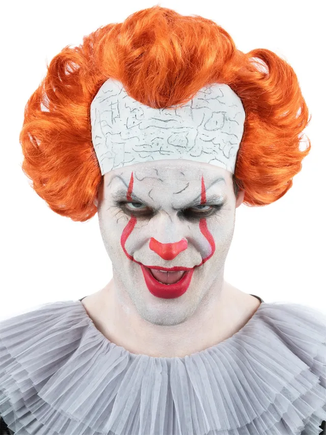 smiffys-fever-it-pennywise-per-cke-orange-mit-glatze image 1
