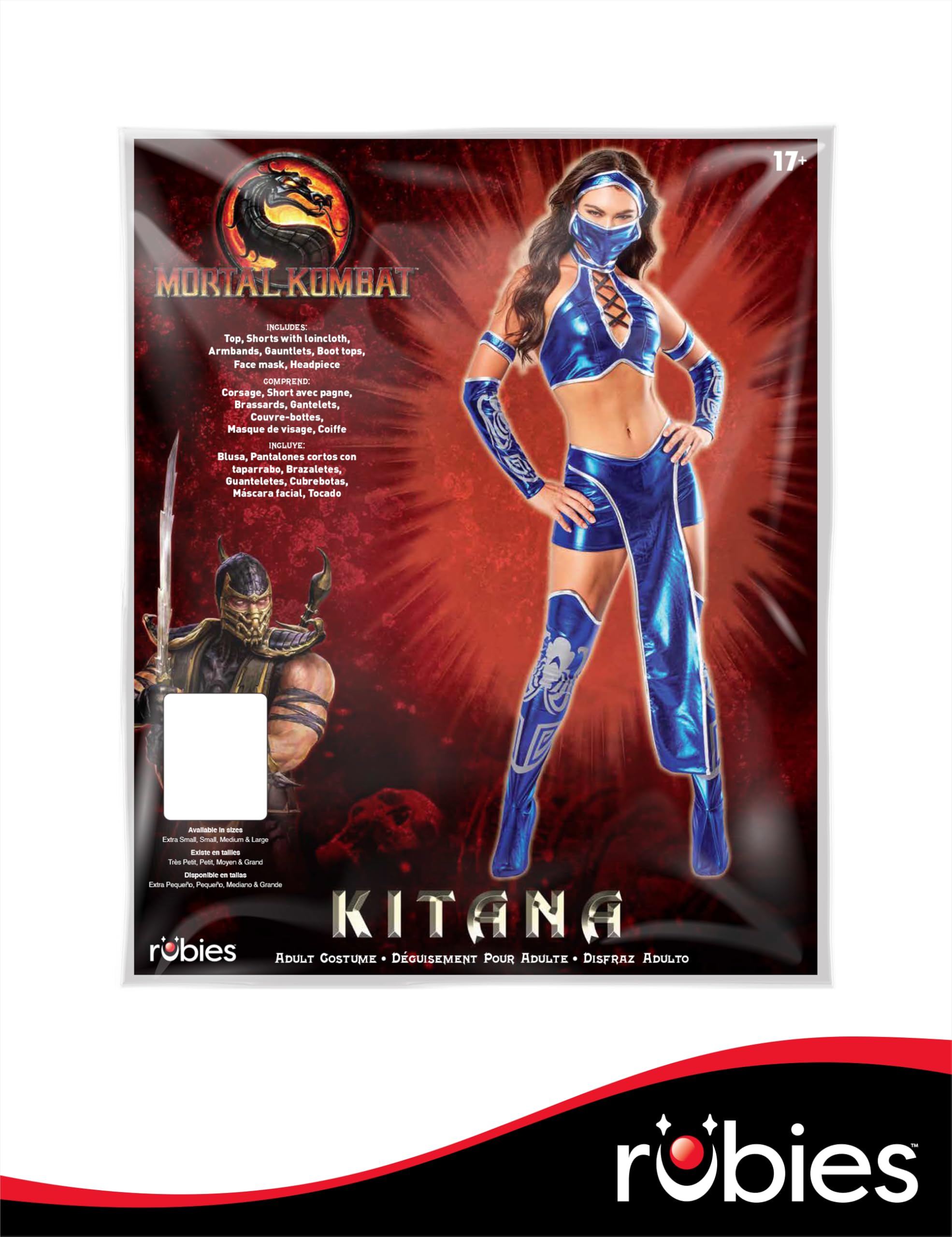 rubie-s-deluxe-mortal-kombat-kitana-kost-m-damen-blau image 6