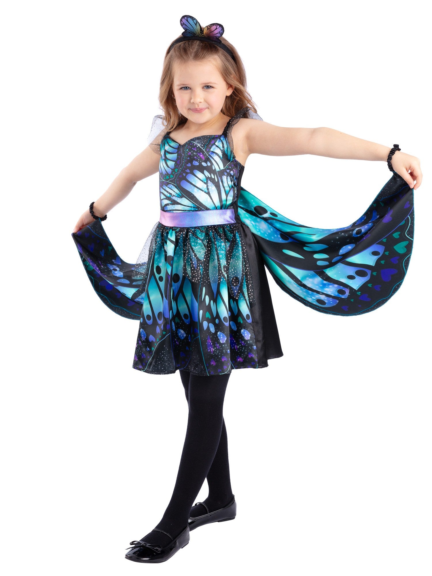 smiffys-fever-dark-butterfly-kost-m-m-dchen-schwarz-mit-fl-geln image 1