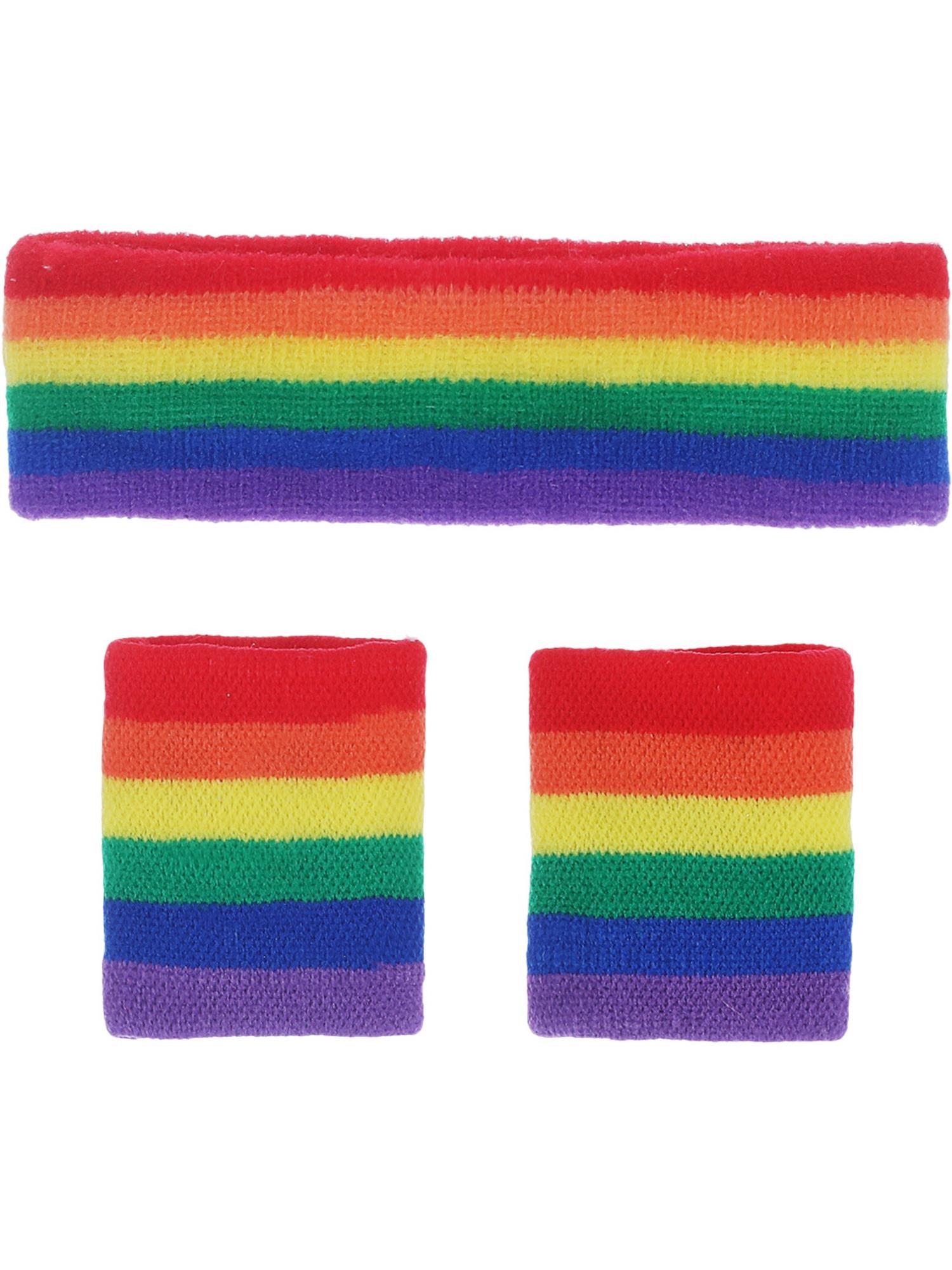 smiffys-fever-rainbow-schwei-band-set-3-tlg-bunt image 2