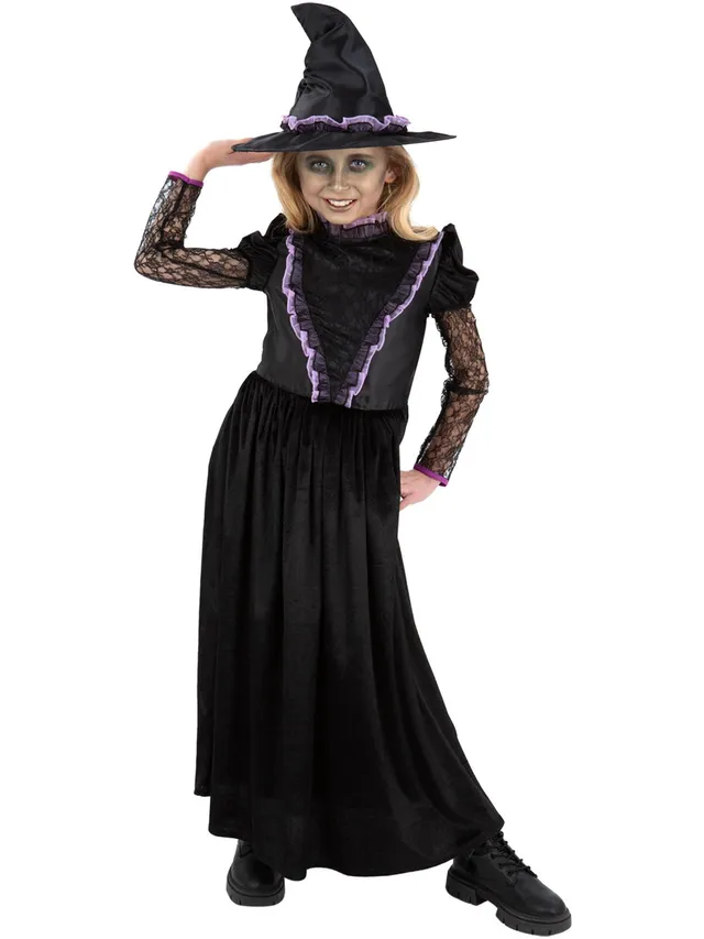 smiffys-fever-witch-from-the-west-hexenkost-m-m-dchen-schwarz-lila-m image 1