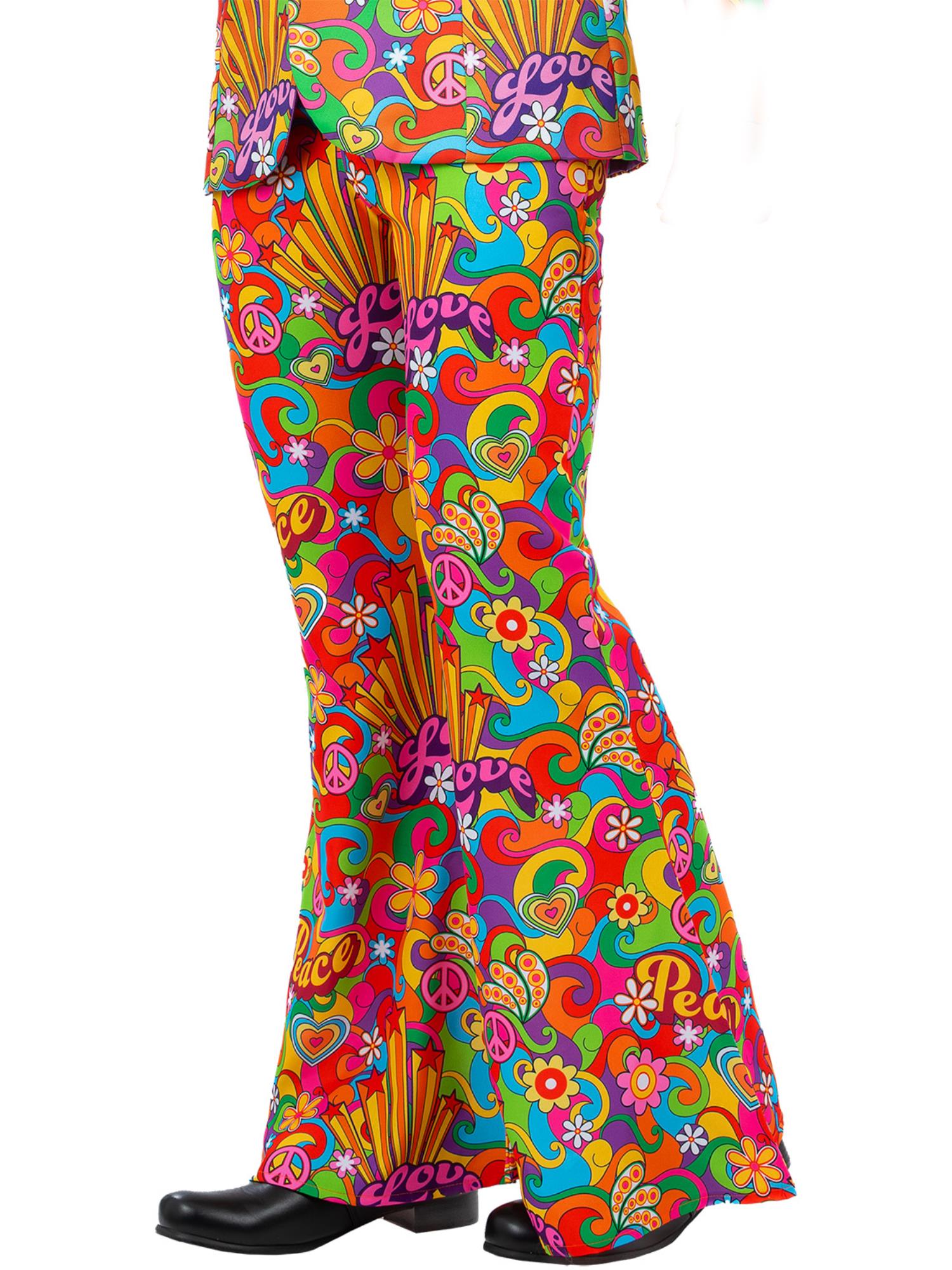 smiffys-fever-rainbow-peace-schlaghose-herren-bunt image 1