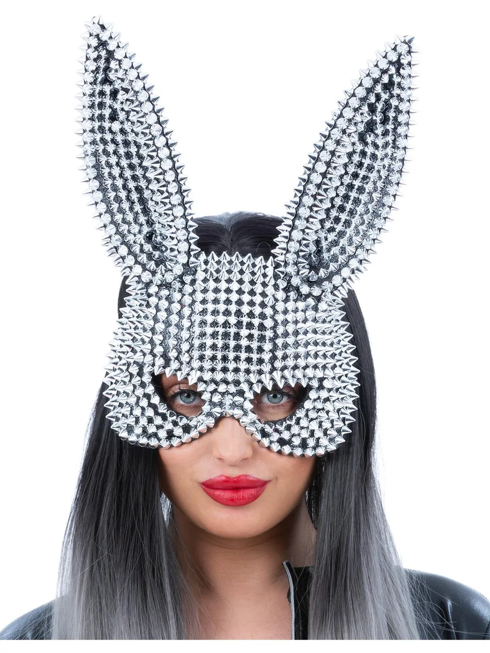 smiffys-fever-bad-bunny-augenmaske-silber-schwarz image 1