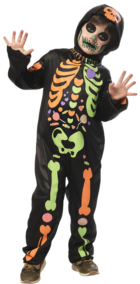 rubie-s-deluxe-skelett-kost-m-kinder-glow-in-dark-mit-m-tze image 2