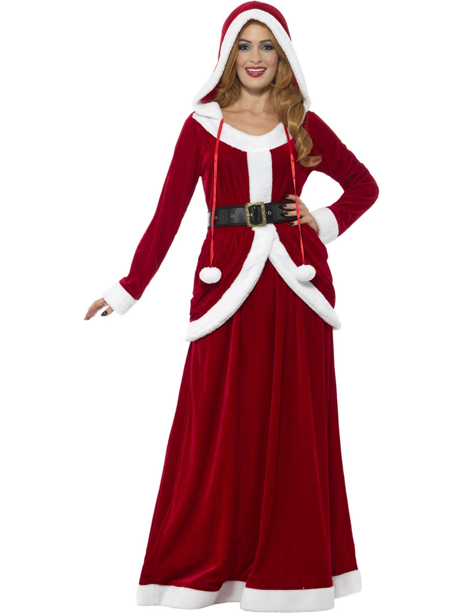 smiffys-fever-ms-claus-damenkost-m-gr-m-rot-mit-kapuze image 4