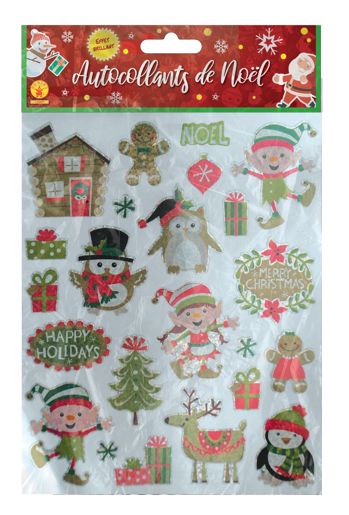 rubies-weihnachtssticker-gr-n-glitzer-bogen-weihnachten image 2